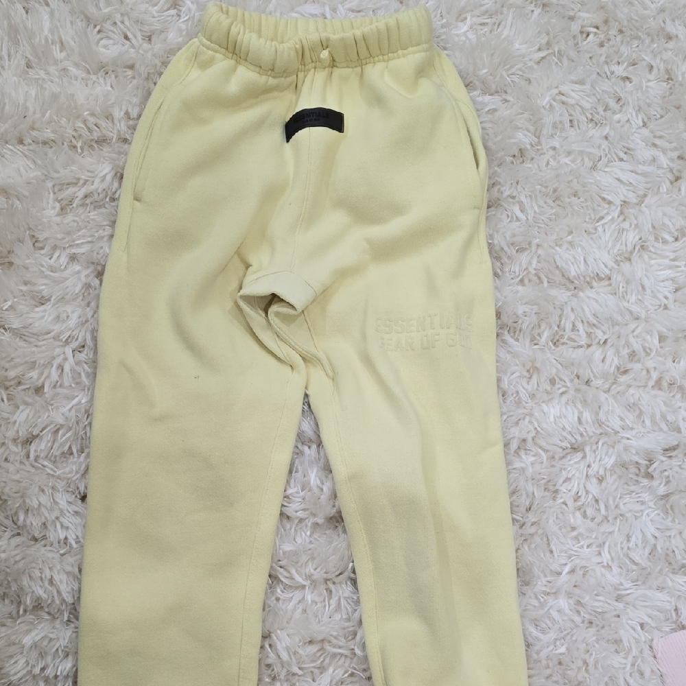 Essentials Kids Light Yellow Sweatpants